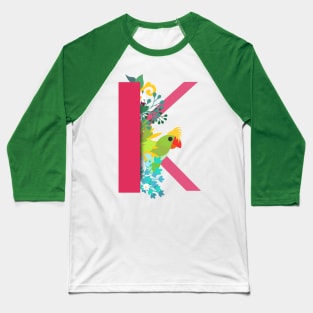 Tropical alphabet K Baseball T-Shirt